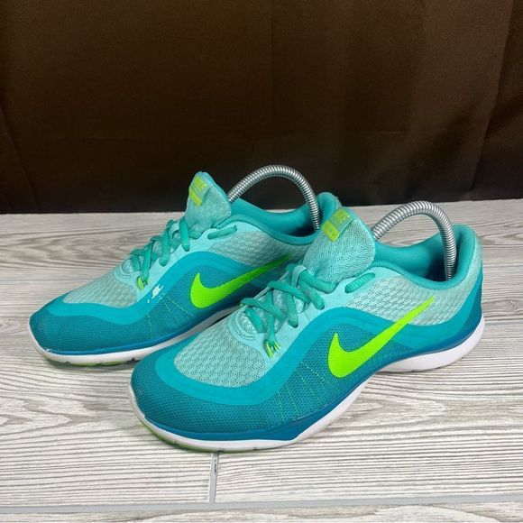 Nike Flex TR Women’s Trainer Blue/Turquoise Running Training Shoe Sneaker Size 8 - Picture 3 of 9